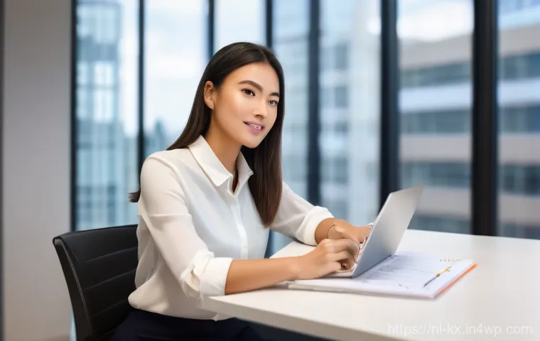 인플루언서 협업 프레임워크 구축 방법 - **Prompt: A young female professional (20s-30s) is sitting at a modern, minimalist desk, thoughtfull...