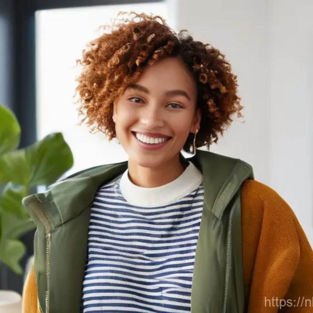 인플루언서가 협업을 선호하는 브랜드 특성 - **Prompt:** A diverse, young adult female influencer (early 20s, perhaps with a vibrant, unique hair...