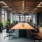 인플루언서 협업에서 발생할 수 있는 갈등 해결 방법 - A professional office setting in Amsterdam with a diverse group of Dutch professionals engaged in an...