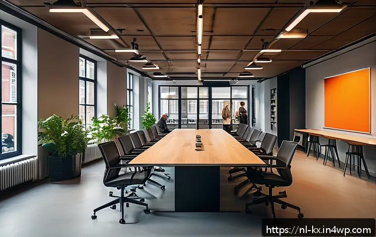인플루언서 협업에서 발생할 수 있는 갈등 해결 방법 - A professional office setting in Amsterdam with a diverse group of Dutch professionals engaged in an...